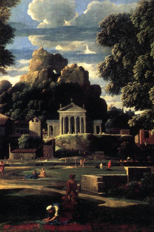 POUSSIN, Nicolas Landscape with the Gathering of the Ashes of Phocion (detail) af China oil painting art